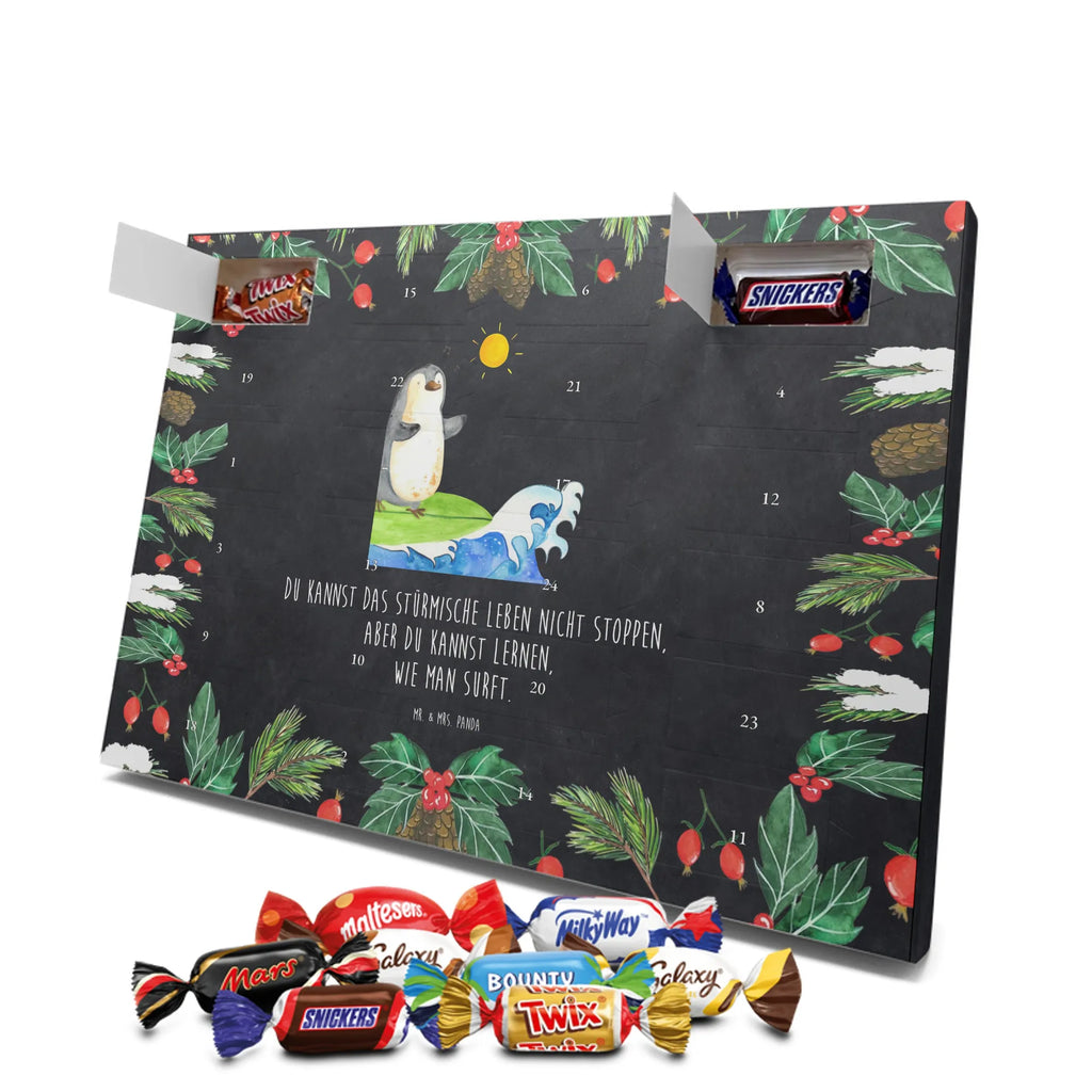 Chocolate advent calendar Penguin surfer North Pole, Penguins, waves, surfing, wave riding, holidays, penguins, surfers