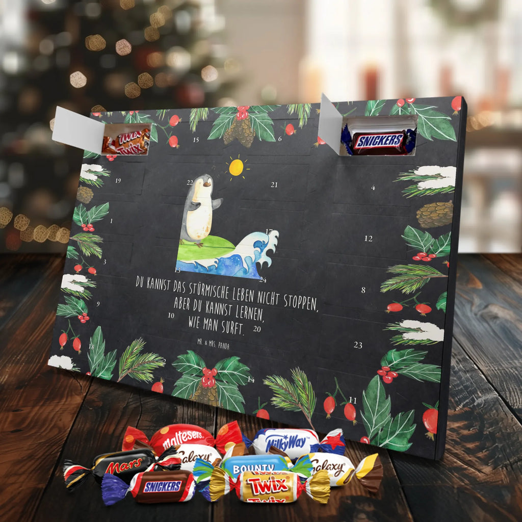 Chocolate advent calendar Penguin surfer North Pole, Penguins, waves, surfing, wave riding, holidays, penguins, surfers