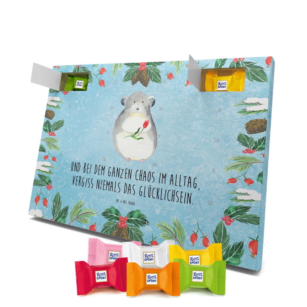 Chocolate advent calendar chinchilla flower gift ideas, gifts, small animals, good mood, cute, funny sayings, cute animal motives, hand drawn, special gifts, card, animal lover, grief, office life, heartache, being sad