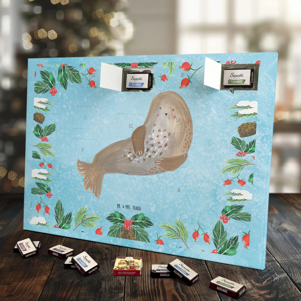 Chocolate advent calendar seal Laugh gift ideas, gifts, small animals, good mood, cute, funny sayings, cute animal motives, hand drawn, special gifts, card, animal lover, Seal, North Sea, Sea animal, Seals, Baltic Sea