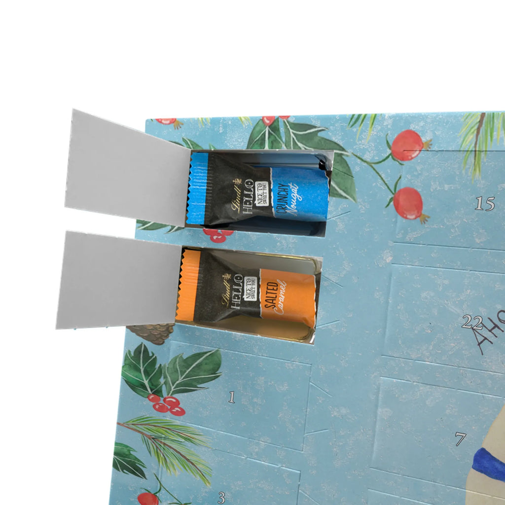 Chocolate advent calendar Owl sailor illustrated, nocturnal, romantic gift, gift ideas, birthday present, forest animal, bird, owl decor, Owl saying, Pun funny, Girlfriend, Marriage, Home port, Mariner, Wedding anniversary gift, Sailor, Owl decoration