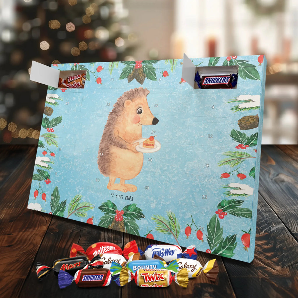 Chocolate advent calendar Hedgehog piece of cake gift ideas, gifts, small animals, good mood, cute, funny sayings, cute animal motives, hand drawn, special gifts, card, animal lover, birthday cake, invitation party, bake cake, food saying, baking gift, cake