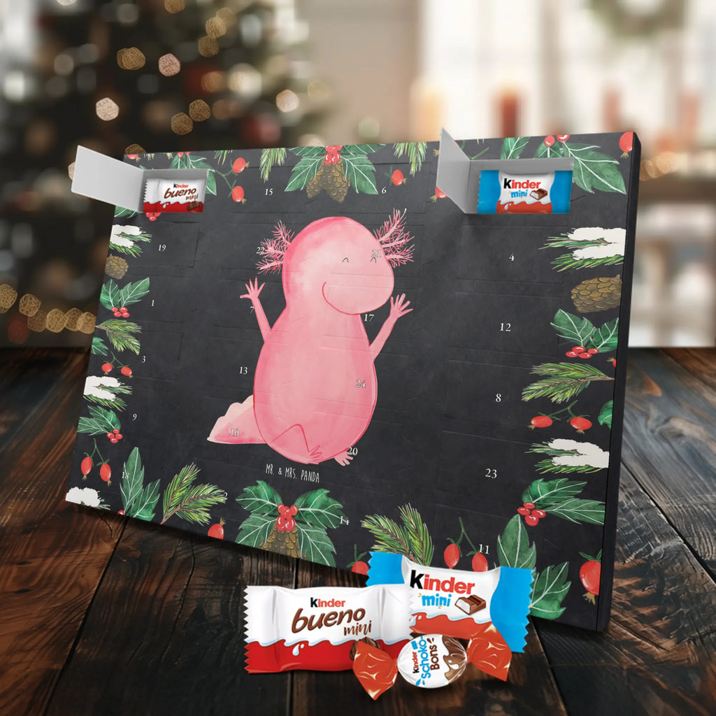 Chocolate advent calendar axolotl Hooray Mexican walking fish, Axelotl, marine animals, salamander, tail, amphibian, joy, satisfaction, cheerful, fun