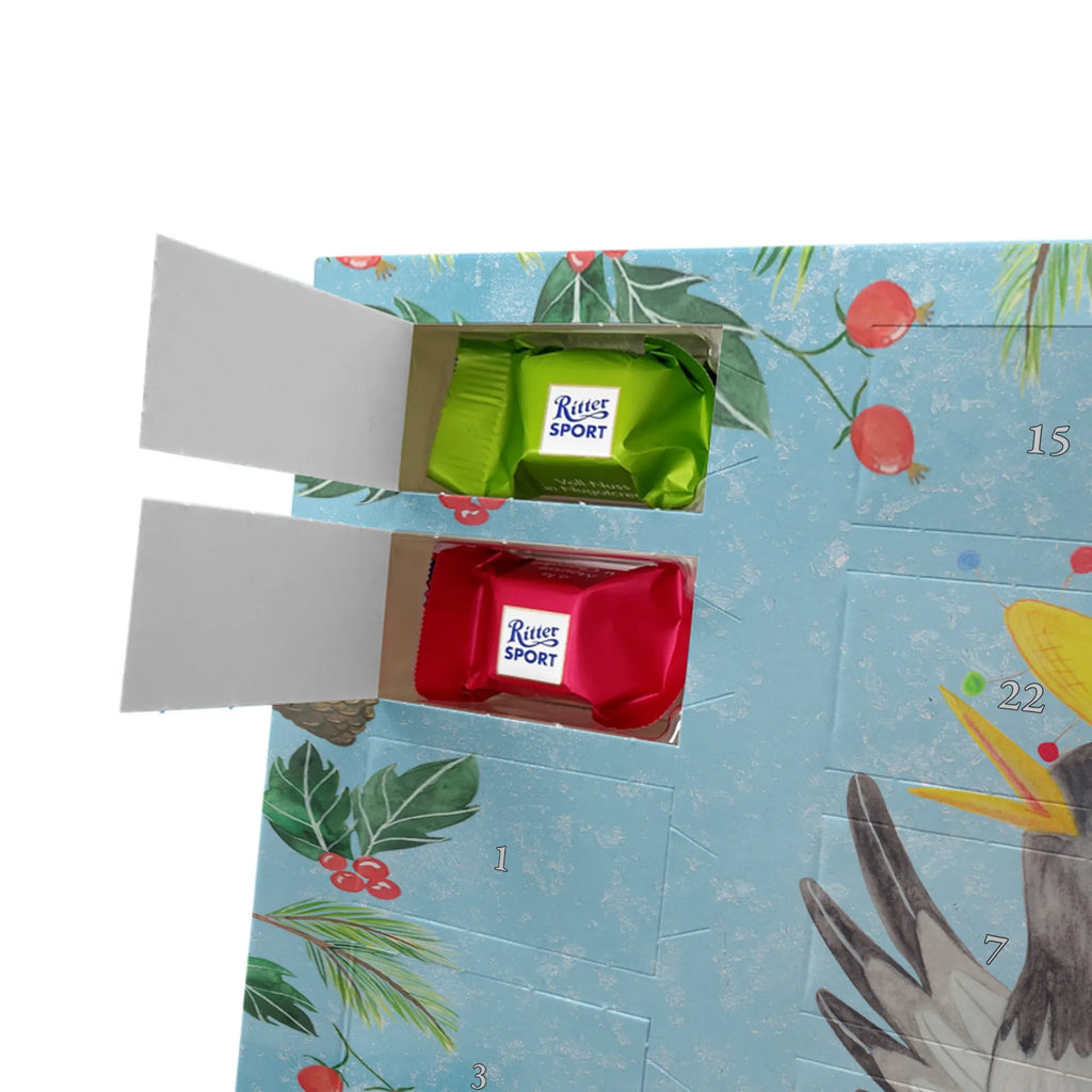 Chocolate advent calendar Crow sombrero gift ideas, gifts, small animals, good mood, cute, funny sayings, cute animal motives, hand drawn, special gifts, card, animal lover, Saying positive, Raven, Birds, Bird, Be happy, Magpie, Happiness Saying