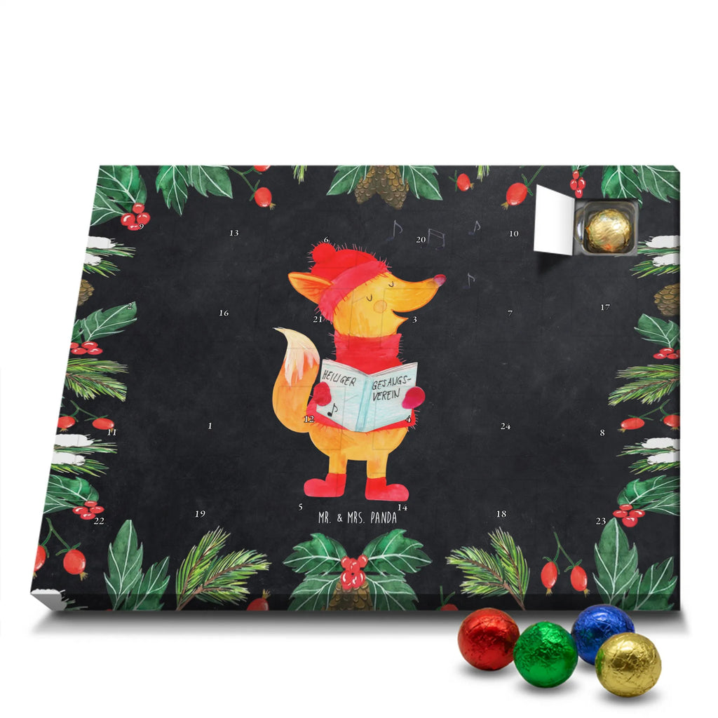 Chocolate advent calendar Fox Singer Christmas time, snow