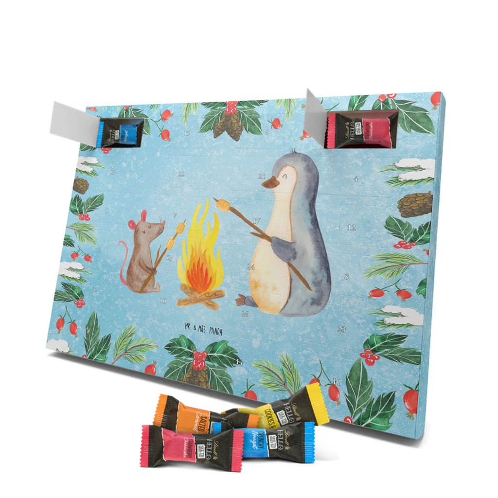 Chocolate advent calendar Penguin campfire North Pole, Penguins, mouse, penguins, everyday office life, new start, life motto, fire, work, campfire, life motivation