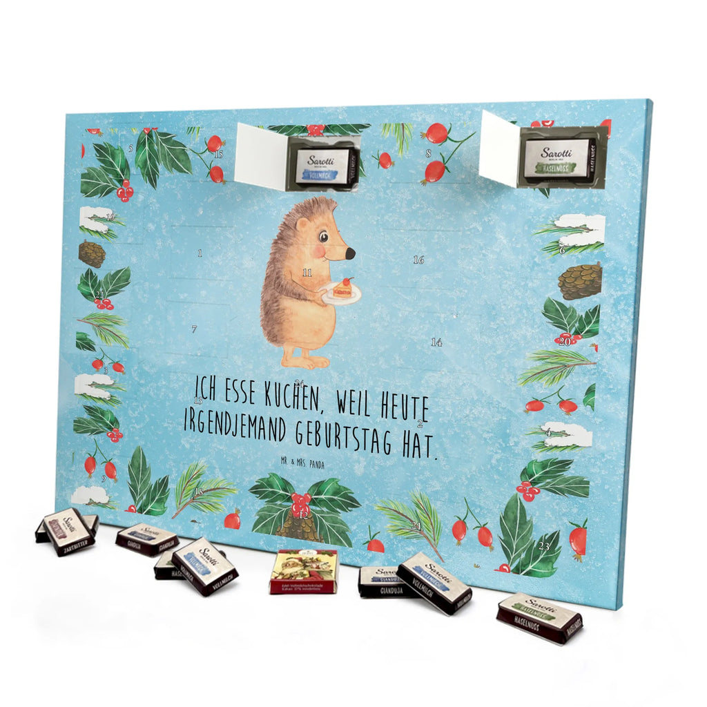Chocolate advent calendar Hedgehog piece of cake gift ideas, gifts, small animals, good mood, cute, funny sayings, cute animal motives, hand drawn, special gifts, card, animal lover, birthday cake, invitation party, bake cake, food saying, baking gift, cake