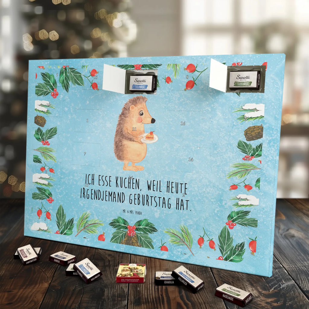 Chocolate advent calendar Hedgehog piece of cake gift ideas, gifts, small animals, good mood, cute, funny sayings, cute animal motives, hand drawn, special gifts, card, animal lover, birthday cake, invitation party, bake cake, food saying, baking gift, cake