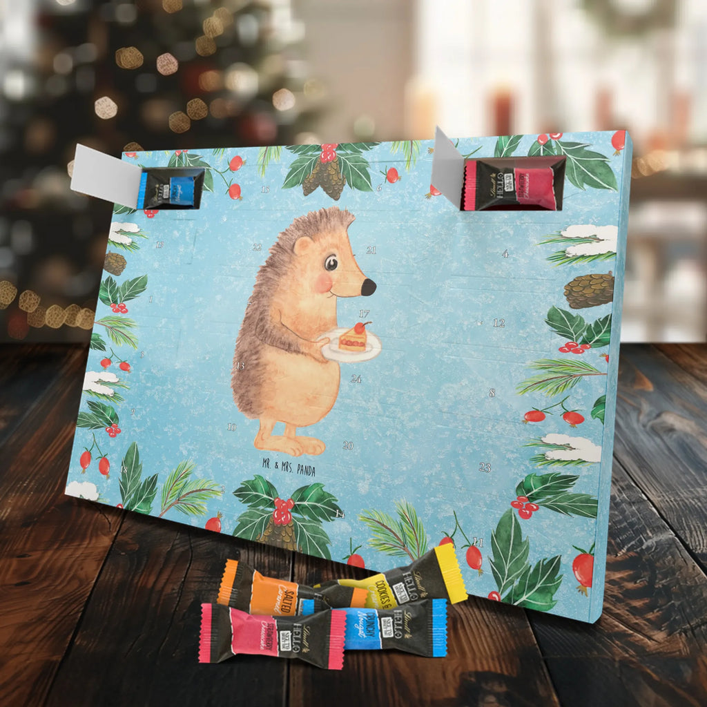 Chocolate advent calendar Hedgehog piece of cake gift ideas, gifts, small animals, good mood, cute, funny sayings, cute animal motives, hand drawn, special gifts, card, animal lover, birthday cake, invitation party, bake cake, food saying, baking gift, cake
