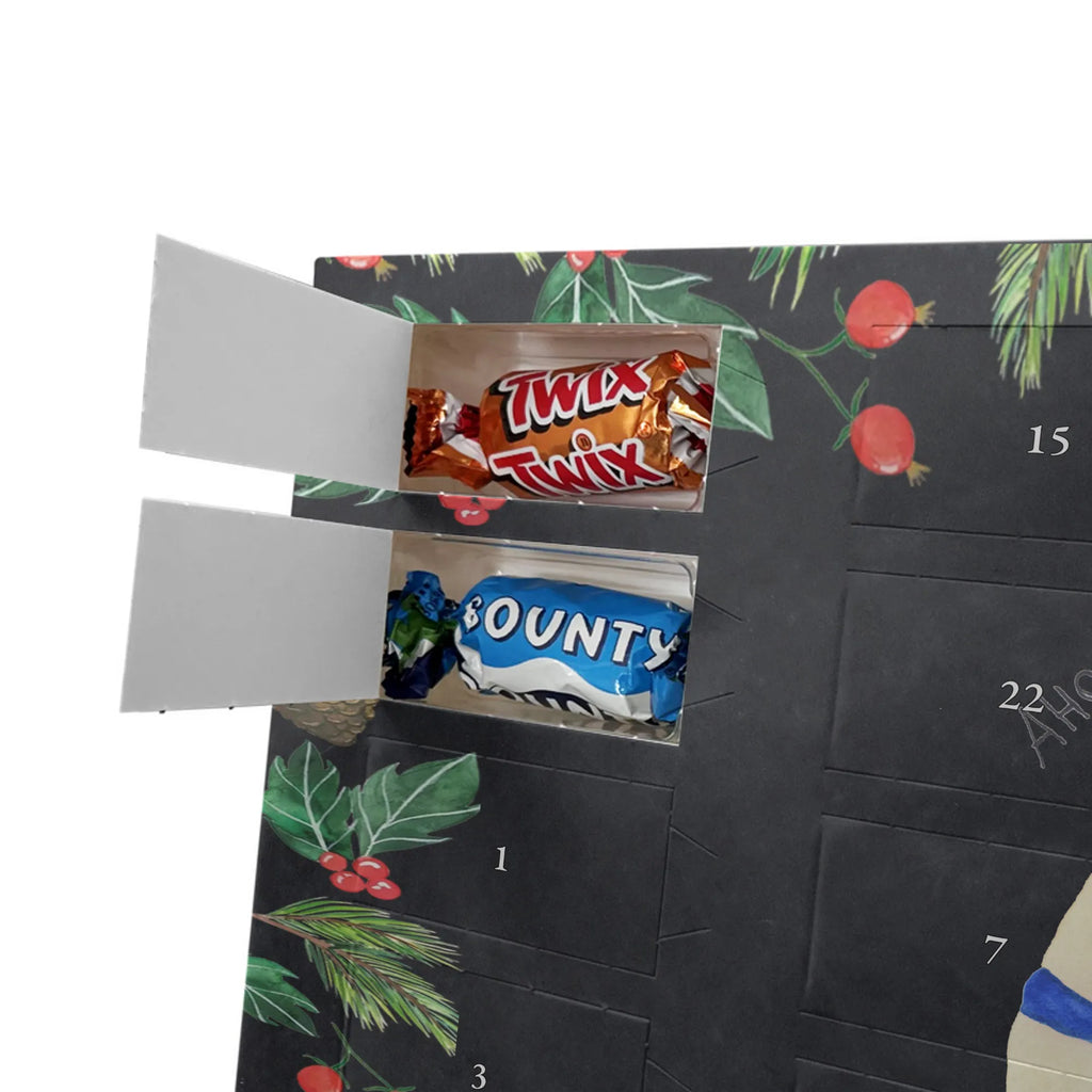 Chocolate advent calendar Owl sailor illustrated, nocturnal, romantic gift, gift ideas, birthday present, forest animal, bird, owl decor, Owl saying, Pun funny, Girlfriend, Marriage, Home port, Mariner, Wedding anniversary gift, Sailor, Owl decoration