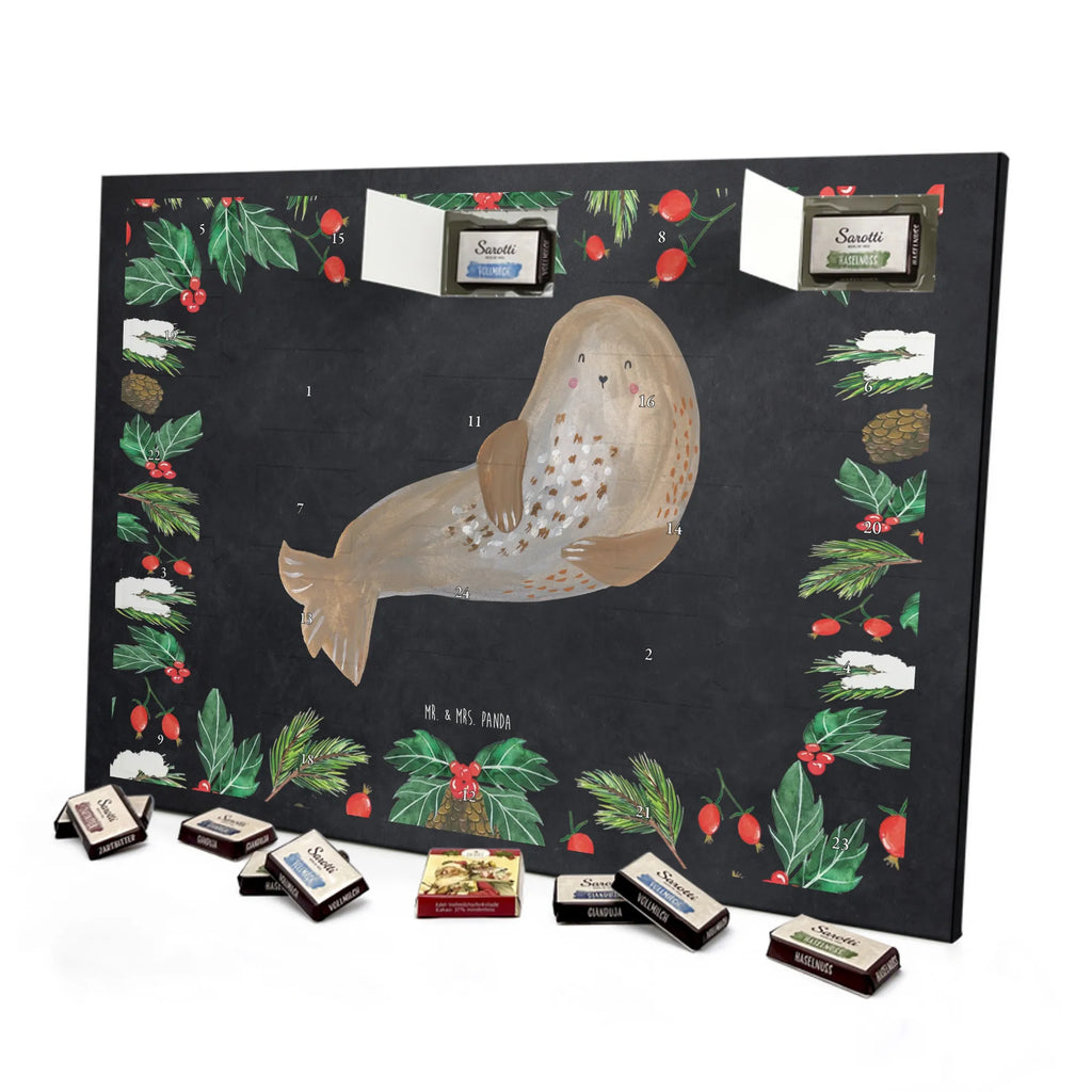 Chocolate advent calendar seal Laugh gift ideas, gifts, small animals, good mood, cute, funny sayings, cute animal motives, hand drawn, special gifts, card, animal lover, Seal, North Sea, Sea animal, Seals, Baltic Sea