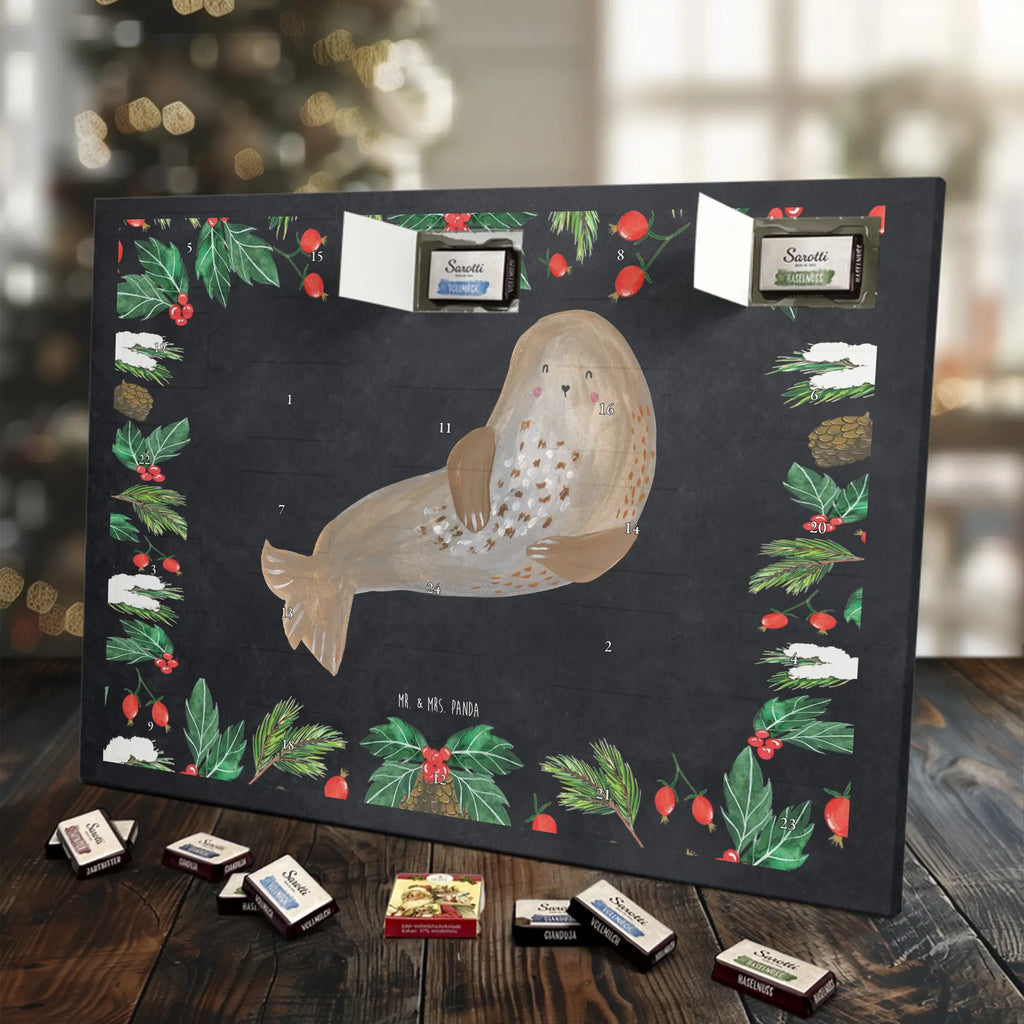 Chocolate advent calendar seal Laugh gift ideas, gifts, small animals, good mood, cute, funny sayings, cute animal motives, hand drawn, special gifts, card, animal lover, Seal, North Sea, Sea animal, Seals, Baltic Sea