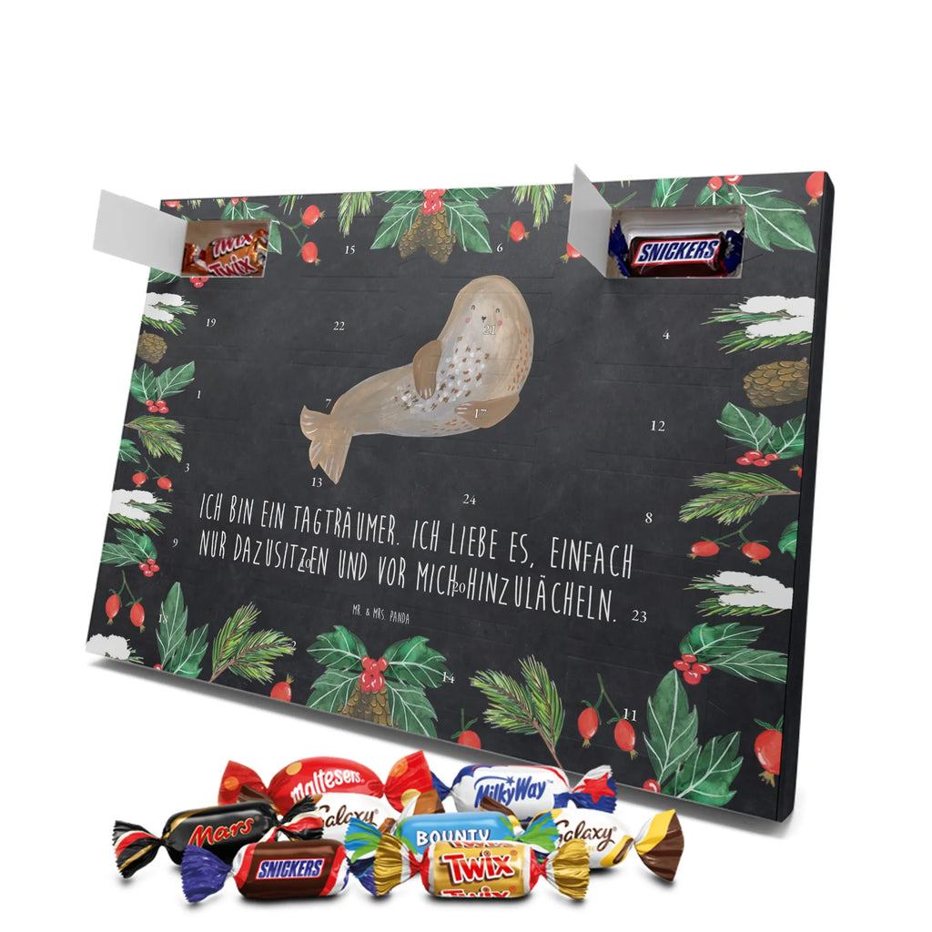 Chocolate advent calendar seal Laugh gift ideas, gifts, small animals, good mood, cute, funny sayings, cute animal motives, hand drawn, special gifts, card, animal lover, Seal, North Sea, Sea animal, Seals, Baltic Sea