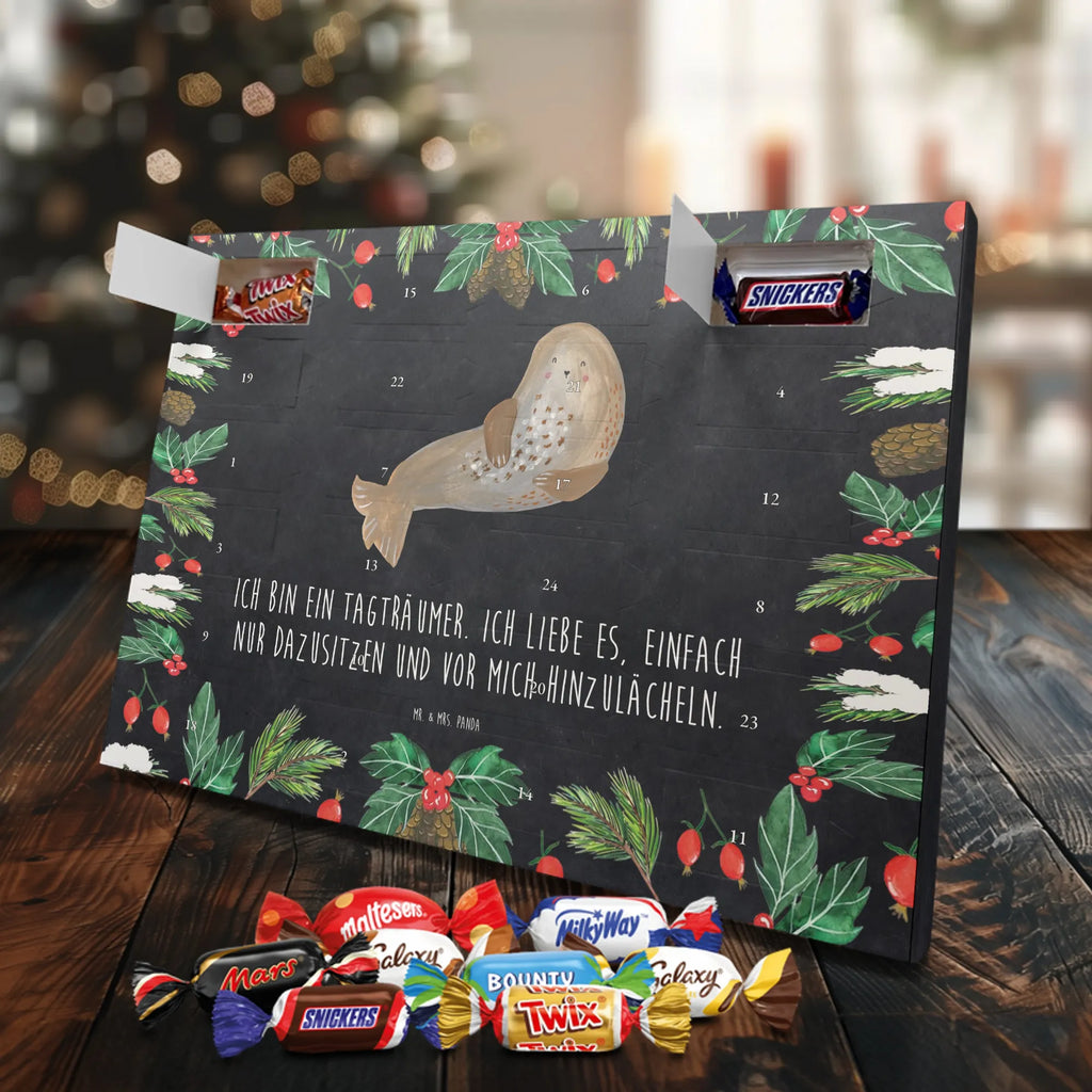 Chocolate advent calendar seal Laugh gift ideas, gifts, small animals, good mood, cute, funny sayings, cute animal motives, hand drawn, special gifts, card, animal lover, Seal, North Sea, Sea animal, Seals, Baltic Sea