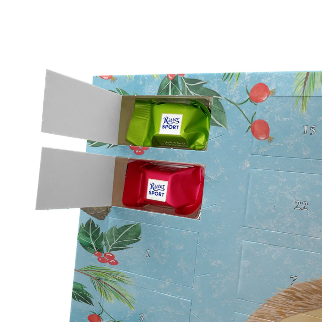 Chocolate advent calendar Hedgehog Pray gift ideas, gifts, small animals, good mood, cute, funny sayings, cute animal motives, hand drawn, special gifts, card, animal lover, pray, God, sun hat, enjoy, hedgehog with hat, gratitude, be grateful