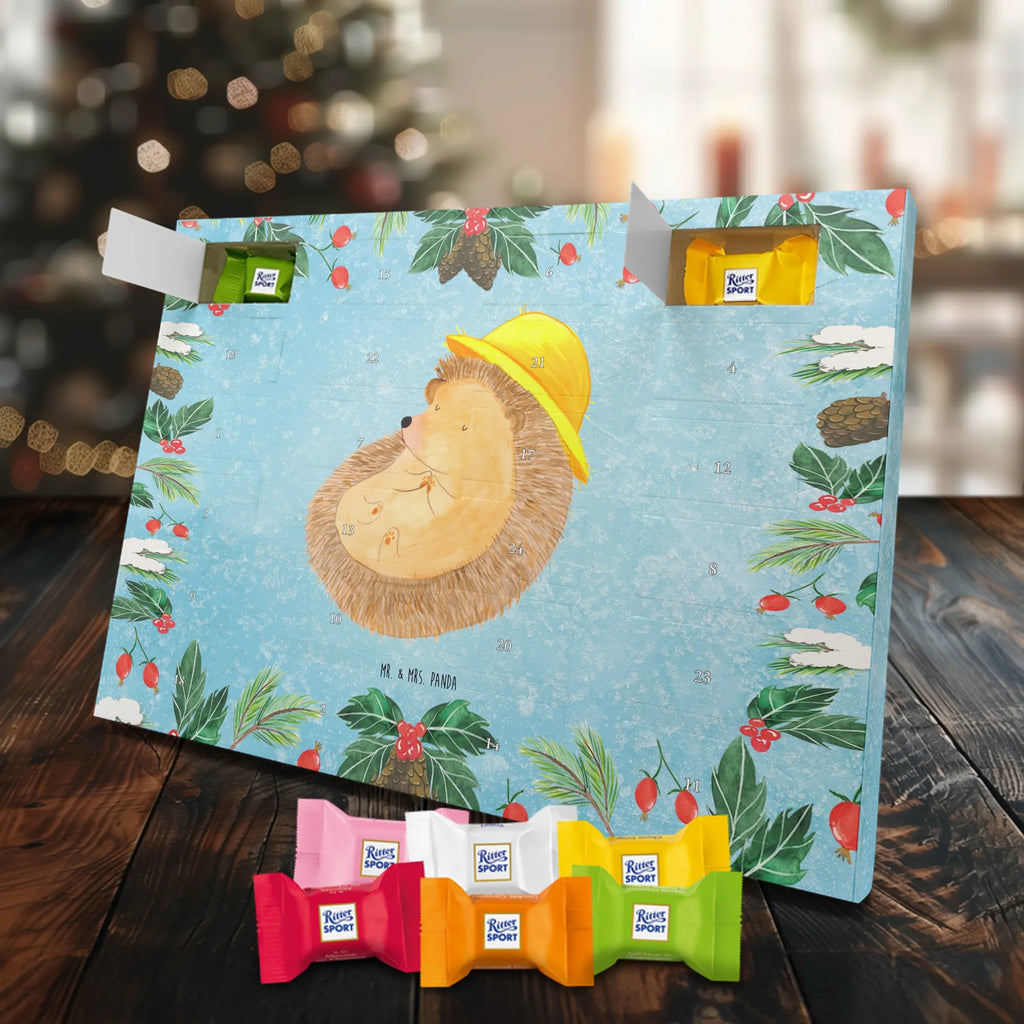 Chocolate advent calendar Hedgehog Pray gift ideas, gifts, small animals, good mood, cute, funny sayings, cute animal motives, hand drawn, special gifts, card, animal lover, pray, God, sun hat, enjoy, hedgehog with hat, gratitude, be grateful