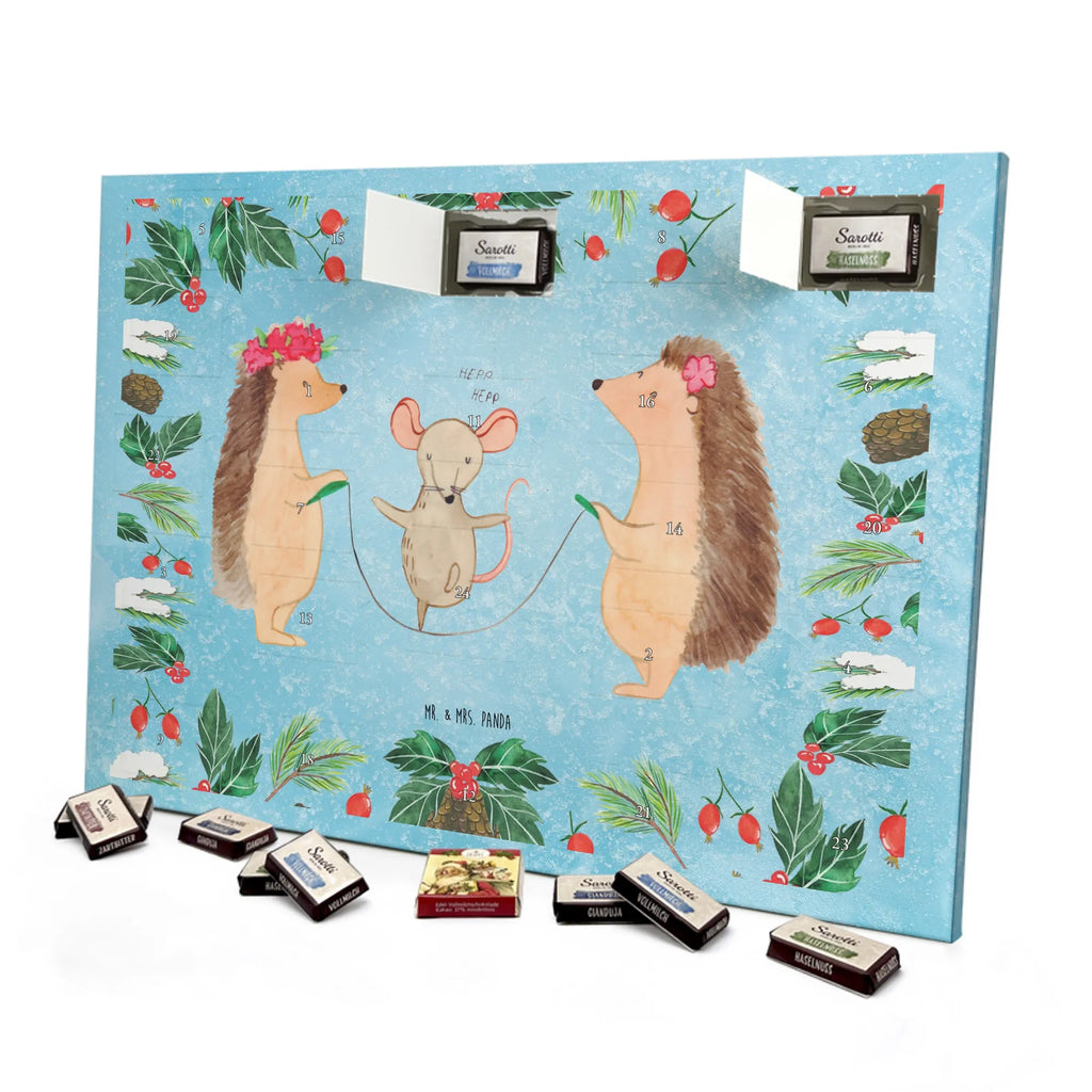 Chocolate advent calendar Hedgehog skipping gift ideas, gifts, small animals, good mood, cute, funny sayings, cute animal motives, hand drawn, special gifts, card, animal lover, children, rope skipping, mouse