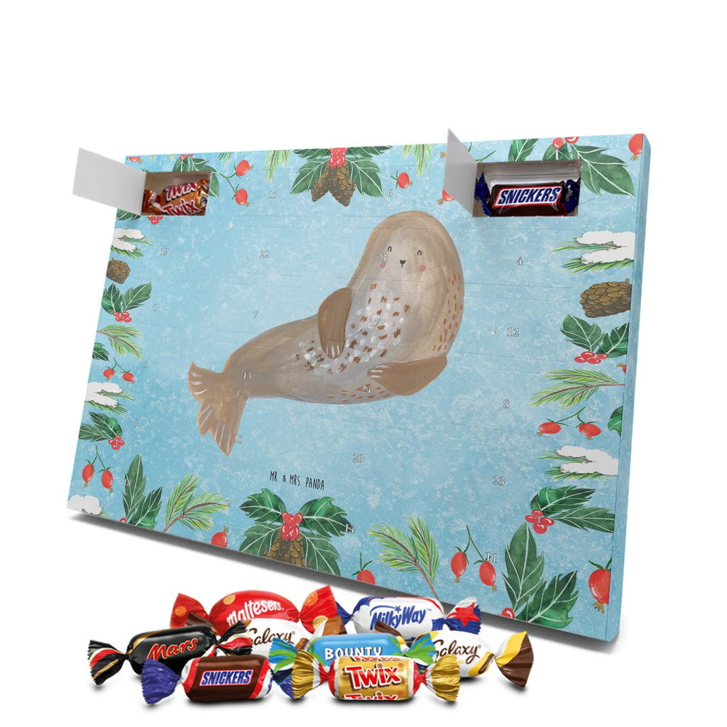 Chocolate advent calendar seal Laugh gift ideas, gifts, small animals, good mood, cute, funny sayings, cute animal motives, hand drawn, special gifts, card, animal lover, Seal, North Sea, Sea animal, Seals, Baltic Sea