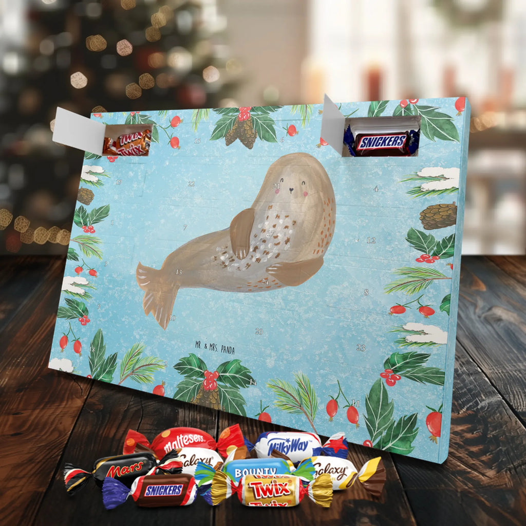 Chocolate advent calendar seal Laugh gift ideas, gifts, small animals, good mood, cute, funny sayings, cute animal motives, hand drawn, special gifts, card, animal lover, Seal, North Sea, Sea animal, Seals, Baltic Sea