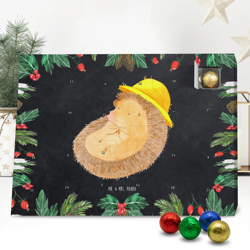 Chocolate advent calendar Hedgehog Pray gift ideas, gifts, small animals, good mood, cute, funny sayings, cute animal motives, hand drawn, special gifts, card, animal lover, pray, God, sun hat, enjoy, hedgehog with hat, gratitude, be grateful