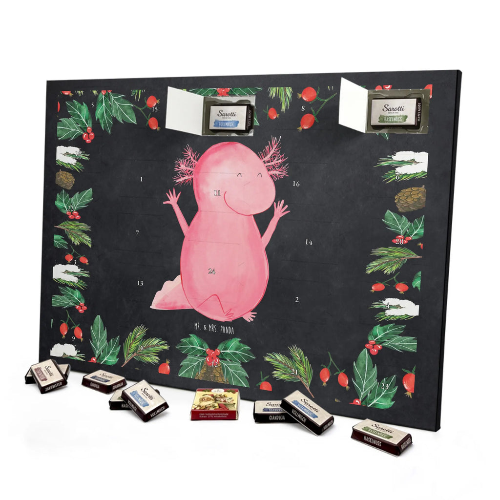 Chocolate advent calendar axolotl Hooray Mexican walking fish, Axelotl, marine animals, salamander, tail, amphibian, joy, satisfaction, cheerful, fun