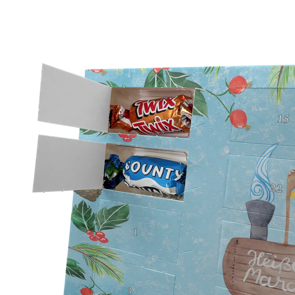 Chocolate advent calendar hedgehog Chestnuts Christmas time, snow