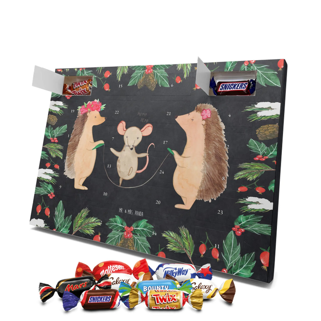 Chocolate advent calendar Hedgehog skipping gift ideas, gifts, small animals, good mood, cute, funny sayings, cute animal motives, hand drawn, special gifts, card, animal lover, children, rope skipping, mouse