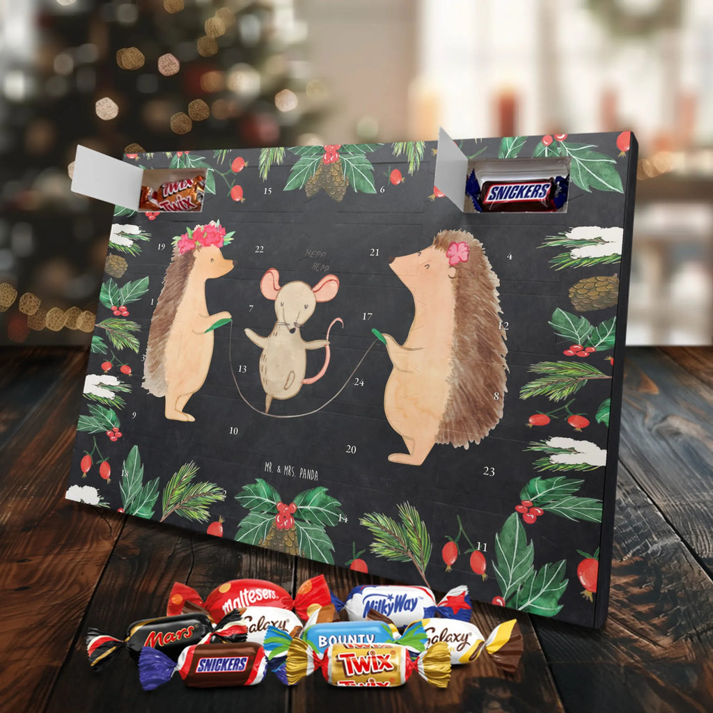 Chocolate advent calendar Hedgehog skipping gift ideas, gifts, small animals, good mood, cute, funny sayings, cute animal motives, hand drawn, special gifts, card, animal lover, children, rope skipping, mouse