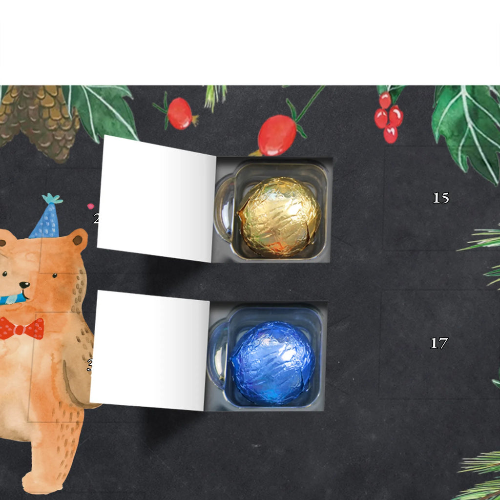 Chocolate advent calendar bear Birthday cuddly toy, teddy bear