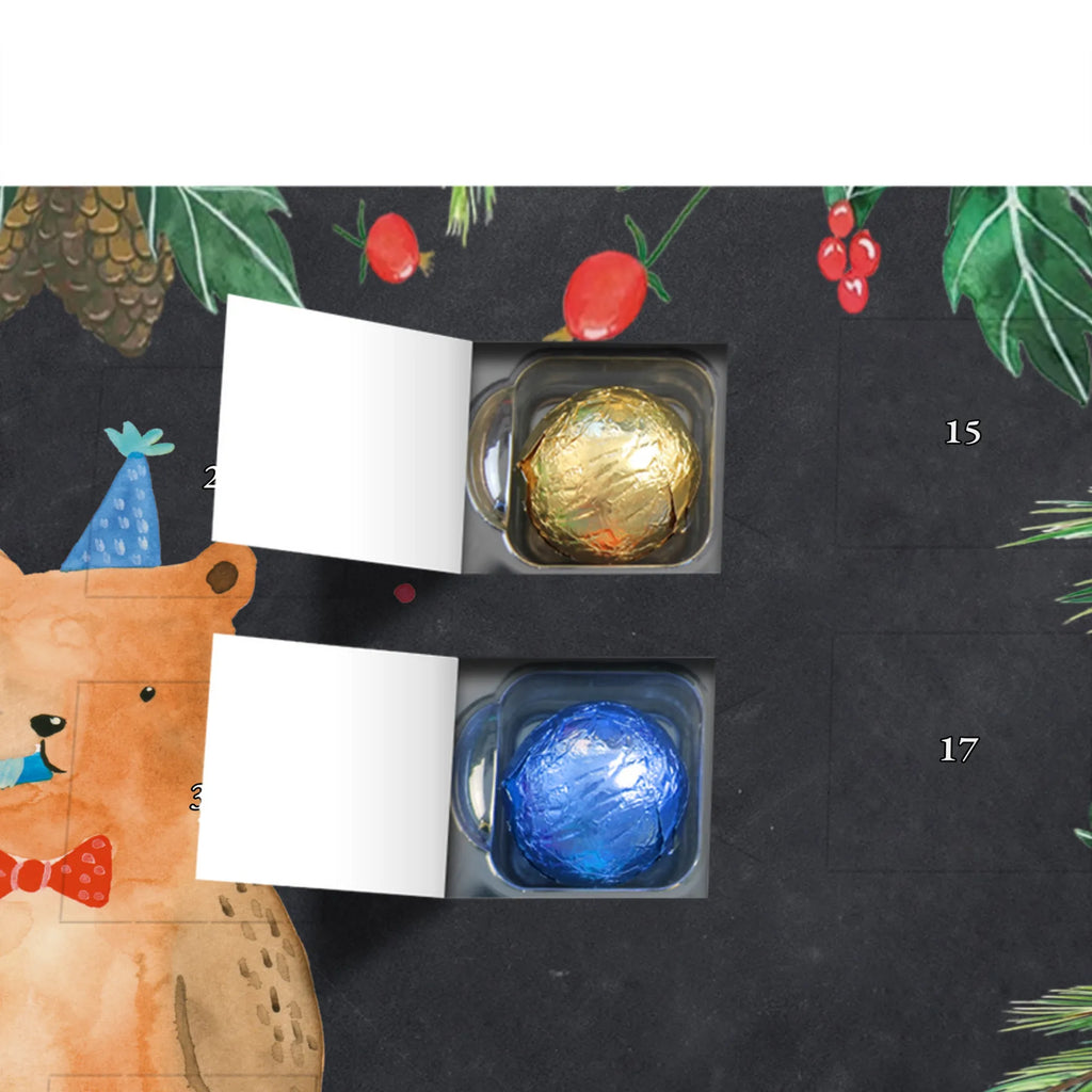 Chocolate advent calendar bear Birthday cuddly toy, teddy bear