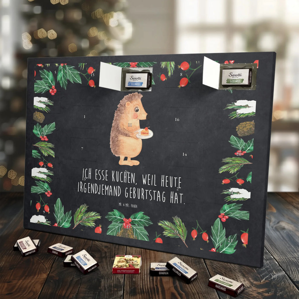 Chocolate advent calendar Hedgehog piece of cake gift ideas, gifts, small animals, good mood, cute, funny sayings, cute animal motives, hand drawn, special gifts, card, animal lover, birthday cake, invitation party, bake cake, food saying, baking gift, cake