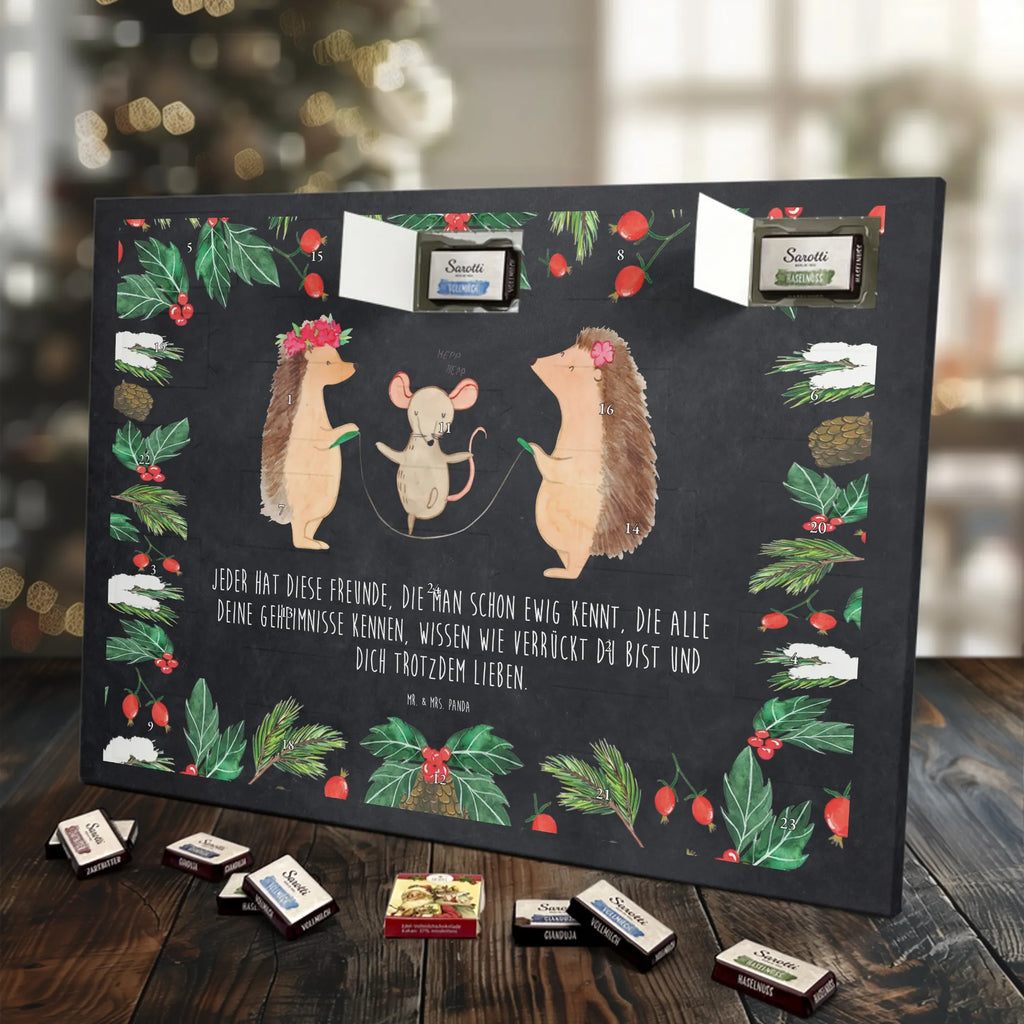 Chocolate advent calendar Hedgehog skipping gift ideas, gifts, small animals, good mood, cute, funny sayings, cute animal motives, hand drawn, special gifts, card, animal lover, children, rope skipping, mouse