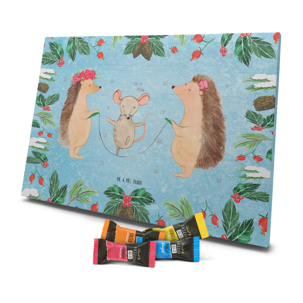 Chocolate advent calendar Hedgehog skipping gift ideas, gifts, small animals, good mood, cute, funny sayings, cute animal motives, hand drawn, special gifts, card, animal lover, children, rope skipping, mouse