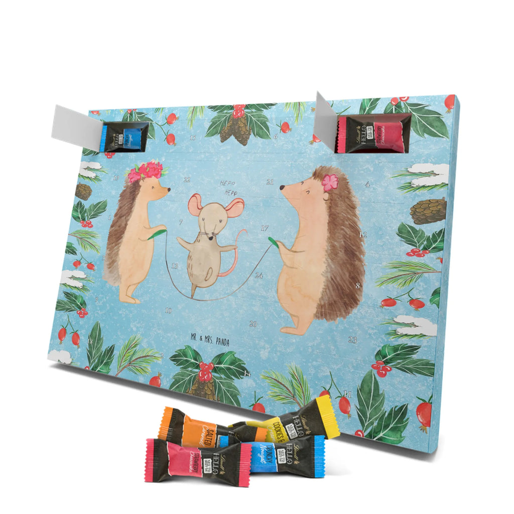 Chocolate advent calendar Hedgehog skipping gift ideas, gifts, small animals, good mood, cute, funny sayings, cute animal motives, hand drawn, special gifts, card, animal lover, children, rope skipping, mouse