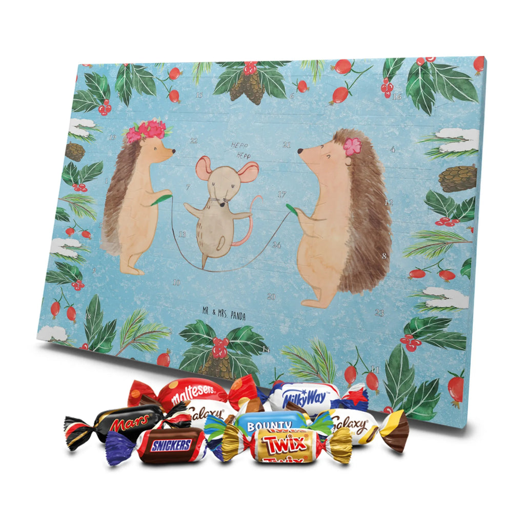 Chocolate advent calendar Hedgehog skipping gift ideas, gifts, small animals, good mood, cute, funny sayings, cute animal motives, hand drawn, special gifts, card, animal lover, children, rope skipping, mouse