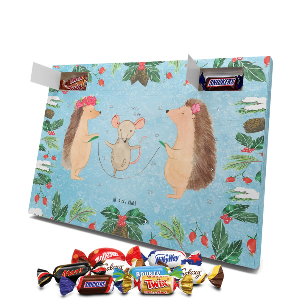 Chocolate advent calendar Hedgehog skipping gift ideas, gifts, small animals, good mood, cute, funny sayings, cute animal motives, hand drawn, special gifts, card, animal lover, children, rope skipping, mouse