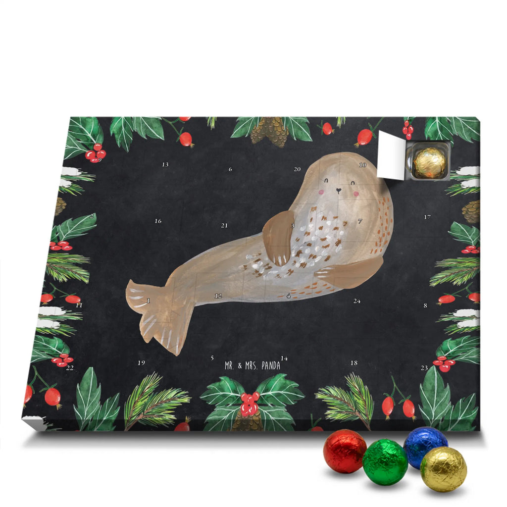 Chocolate advent calendar seal Laugh gift ideas, gifts, small animals, good mood, cute, funny sayings, cute animal motives, hand drawn, special gifts, card, animal lover, Seal, North Sea, Sea animal, Seals, Baltic Sea