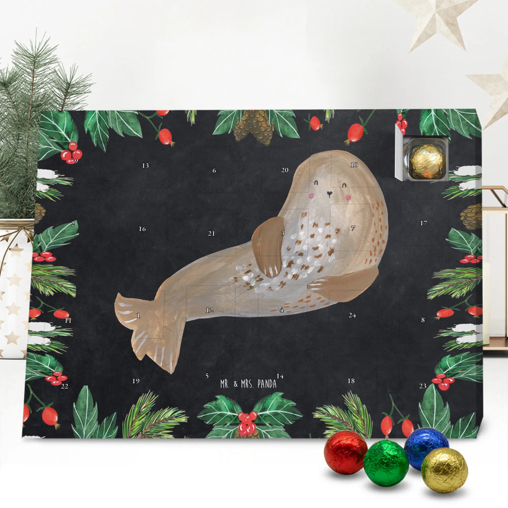 Chocolate advent calendar seal Laugh gift ideas, gifts, small animals, good mood, cute, funny sayings, cute animal motives, hand drawn, special gifts, card, animal lover, Seal, North Sea, Sea animal, Seals, Baltic Sea