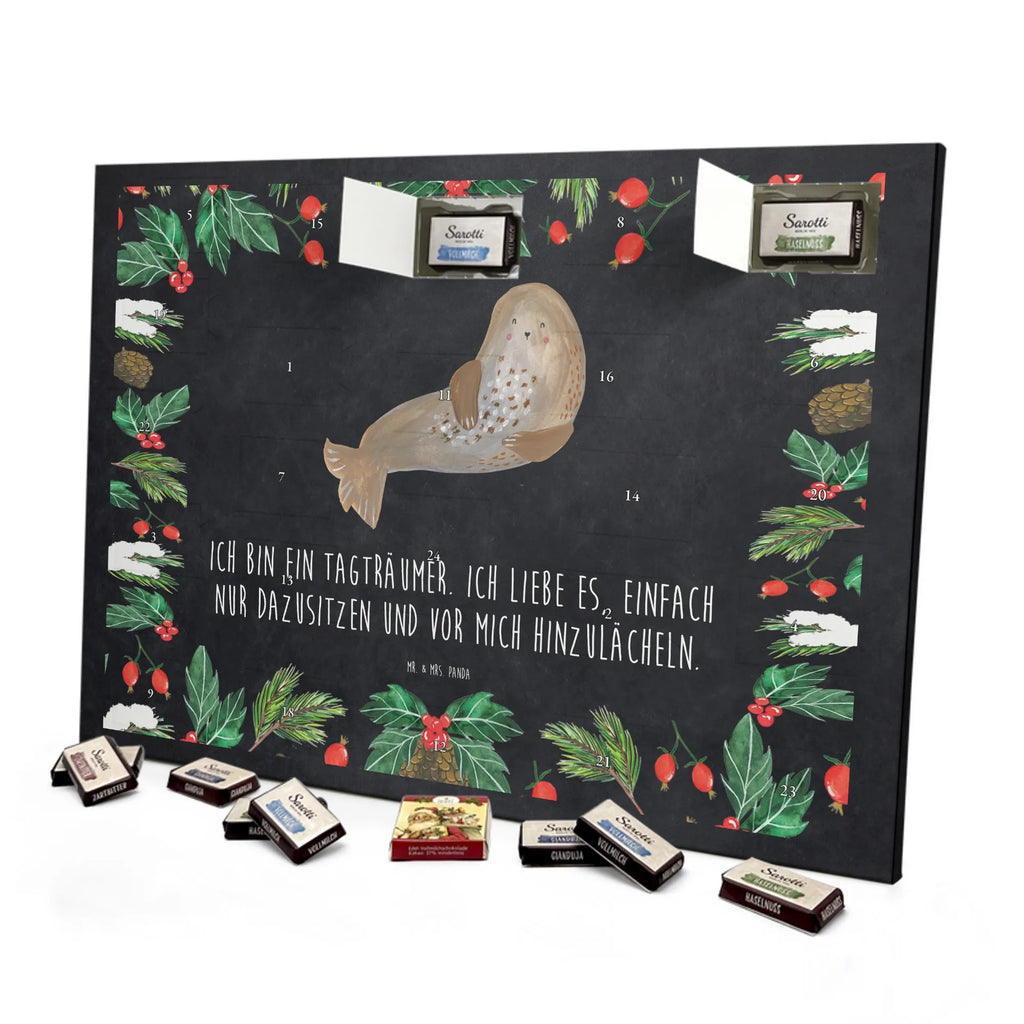 Chocolate advent calendar seal Laugh gift ideas, gifts, small animals, good mood, cute, funny sayings, cute animal motives, hand drawn, special gifts, card, animal lover, Seal, North Sea, Sea animal, Seals, Baltic Sea