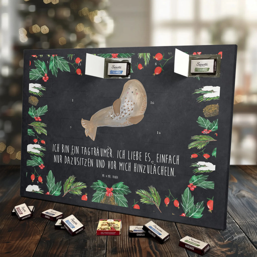 Chocolate advent calendar seal Laugh gift ideas, gifts, small animals, good mood, cute, funny sayings, cute animal motives, hand drawn, special gifts, card, animal lover, Seal, North Sea, Sea animal, Seals, Baltic Sea