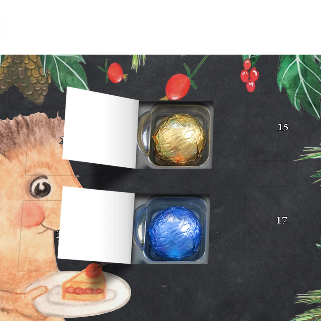 Chocolate advent calendar Hedgehog piece of cake gift ideas, gifts, small animals, good mood, cute, funny sayings, cute animal motives, hand drawn, special gifts, card, animal lover, birthday cake, invitation party, bake cake, food saying, baking gift, cake