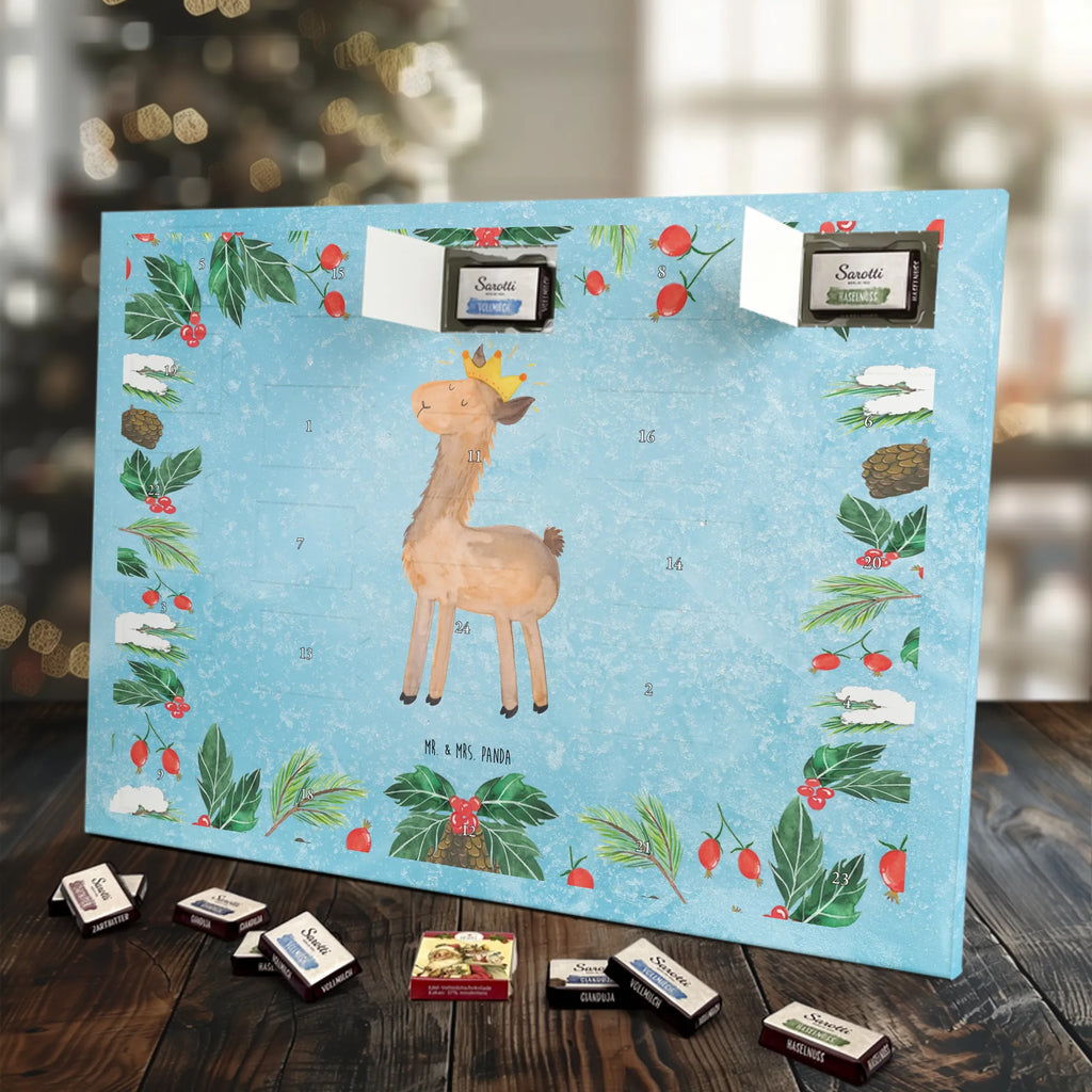 Chocolate advent calendar lama king Llama, alpaca, trendy animal, office colleague, mum, colleague, king, girlfriend, supervisor, high school graduation
