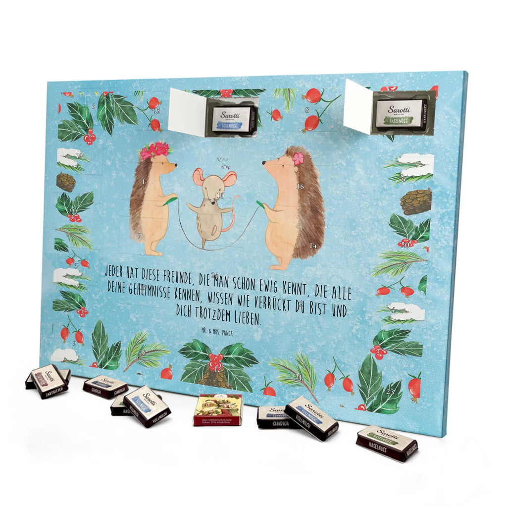 Chocolate advent calendar Hedgehog skipping gift ideas, gifts, small animals, good mood, cute, funny sayings, cute animal motives, hand drawn, special gifts, card, animal lover, children, rope skipping, mouse