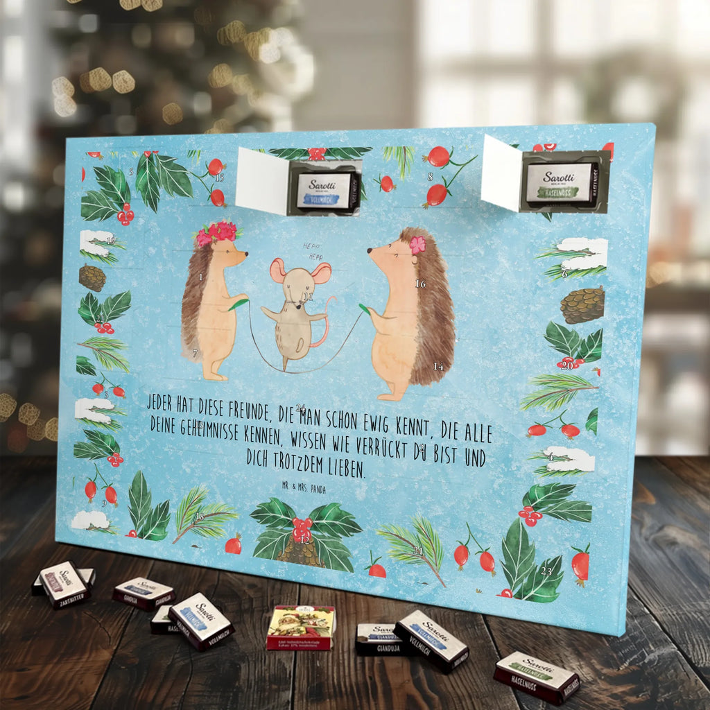 Chocolate advent calendar Hedgehog skipping gift ideas, gifts, small animals, good mood, cute, funny sayings, cute animal motives, hand drawn, special gifts, card, animal lover, children, rope skipping, mouse