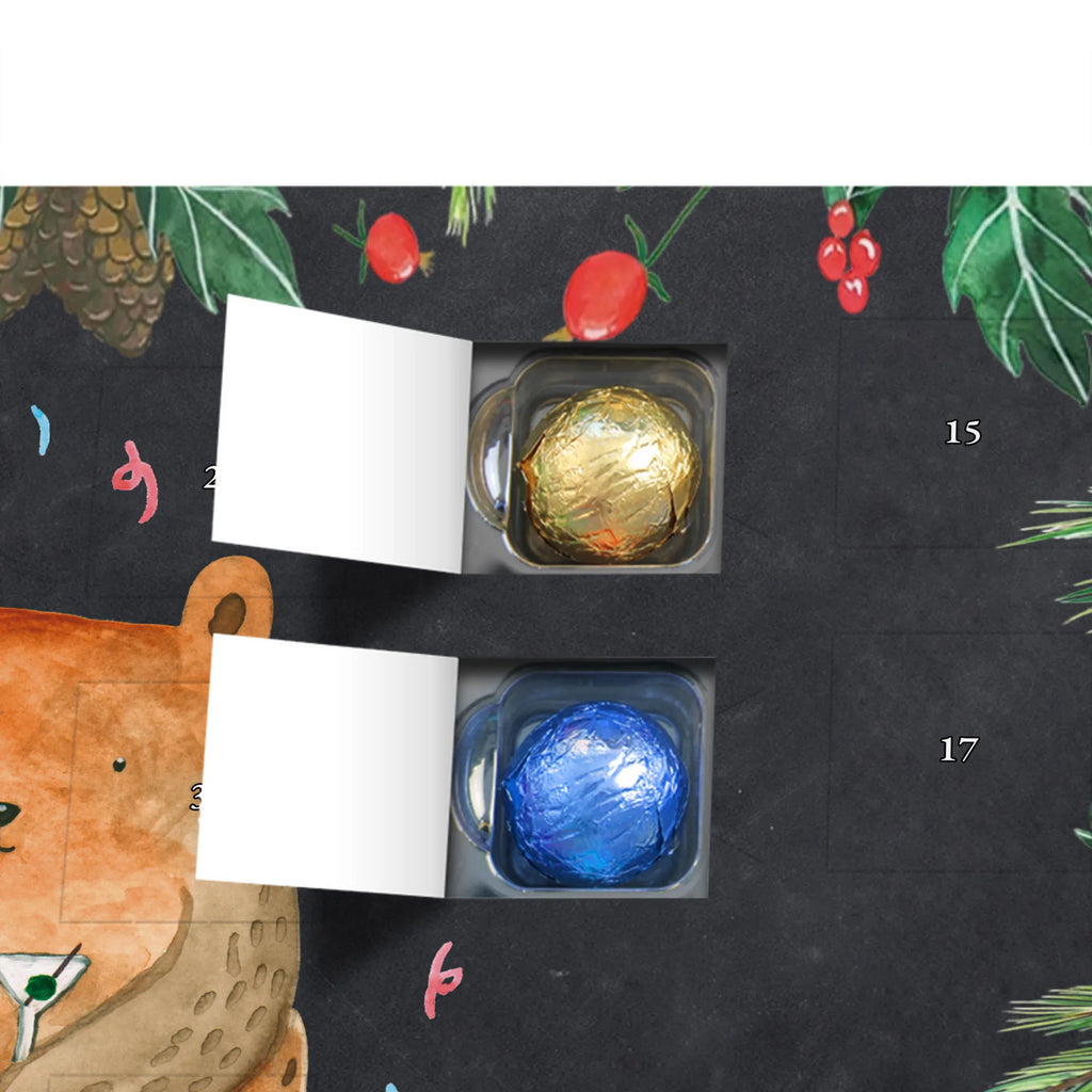 Chocolate advent calendar bear party cuddly toy, teddy bear, Bring a present, Partying, Good mood, Birthday present, Celebrate, Present, Birthday