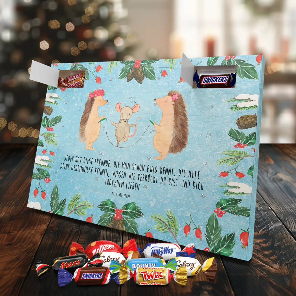 Chocolate advent calendar Hedgehog skipping gift ideas, gifts, small animals, good mood, cute, funny sayings, cute animal motives, hand drawn, special gifts, card, animal lover, children, rope skipping, mouse