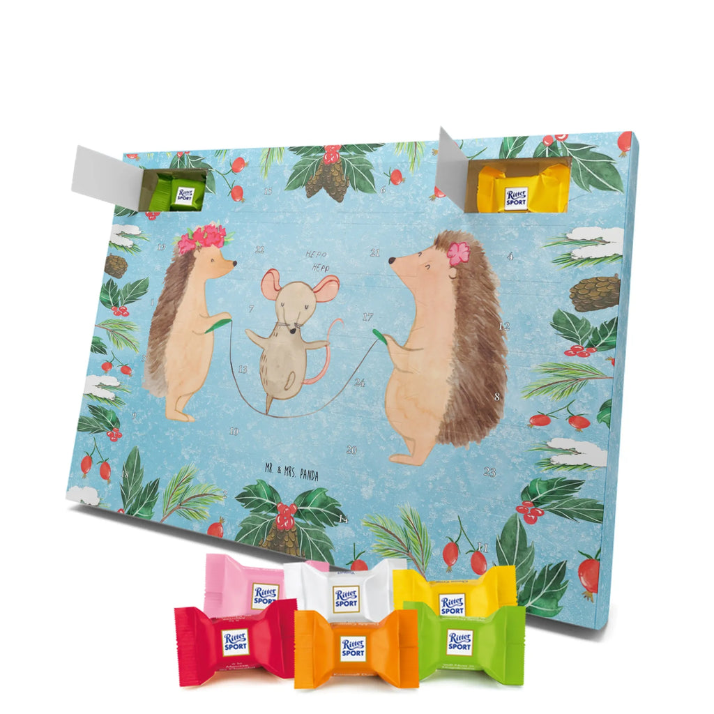 Chocolate advent calendar Hedgehog skipping gift ideas, gifts, small animals, good mood, cute, funny sayings, cute animal motives, hand drawn, special gifts, card, animal lover, children, rope skipping, mouse