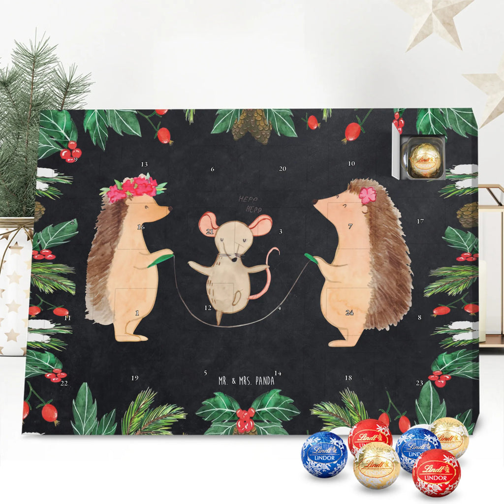 Chocolate advent calendar Hedgehog skipping gift ideas, gifts, small animals, good mood, cute, funny sayings, cute animal motives, hand drawn, special gifts, card, animal lover, children, rope skipping, mouse