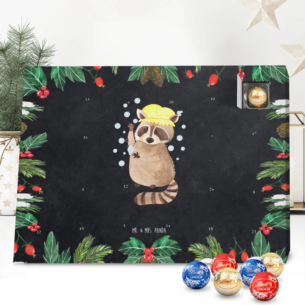Chocolate advent calendar Raccoon gift ideas, gifts, small animals, good mood, cute, funny sayings, cute animal motives, hand drawn, special gifts, card, animal lover, raccoon, soap bubbles, wash, daydreaming