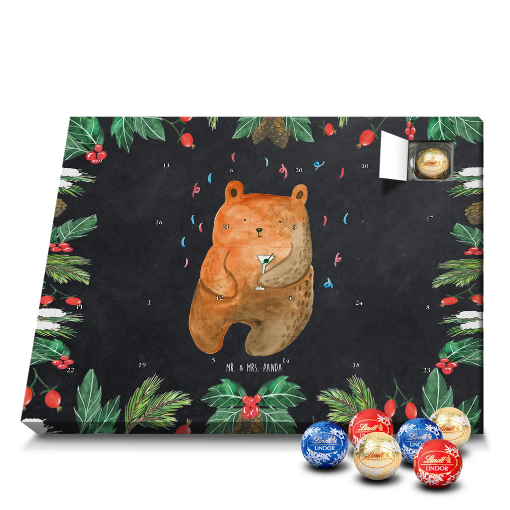 Chocolate advent calendar bear party cuddly toy, teddy bear, Bring a present, Partying, Good mood, Birthday present, Celebrate, Present, Birthday